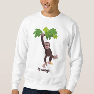 Sudadera Chimpancé lindo en personalizado colgante de la ju