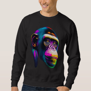 Sudadera Chimpancé Pop Chimpancé Animal Cara de Mono Simio