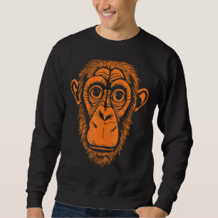 Sudadera Chimpanzee Ape No Monkey Cute Chimp naranja