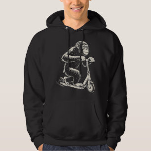 Sudadera Chimpanzee En Un Mono E-Scooter