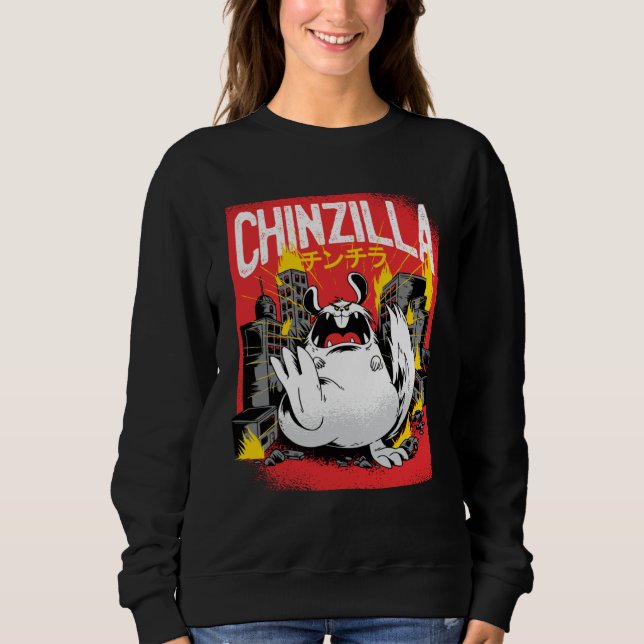 Sudadera Chinazilla  Catzilla Cat Graphic  Cats (Anverso)