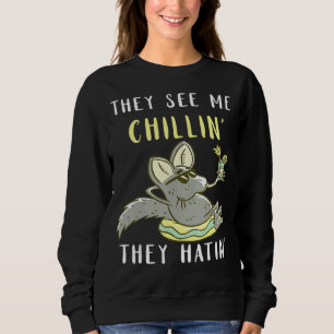 Sudadera Chinchilla Chillin Rodent Mascota Bushy Tail Chinc