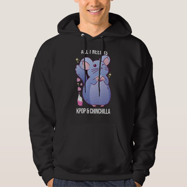 Sudadera Chinchilla Kpop Música bailando Chinchilla Rodent  (Anverso)