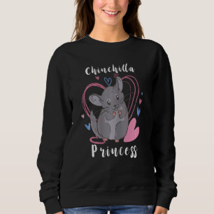 Sudadera Chinchilla lindo Princesa Corazón Adorable Rodent