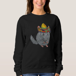 Sudadera Chinchilla Sombrero Gorra mexicana comiendo nueces