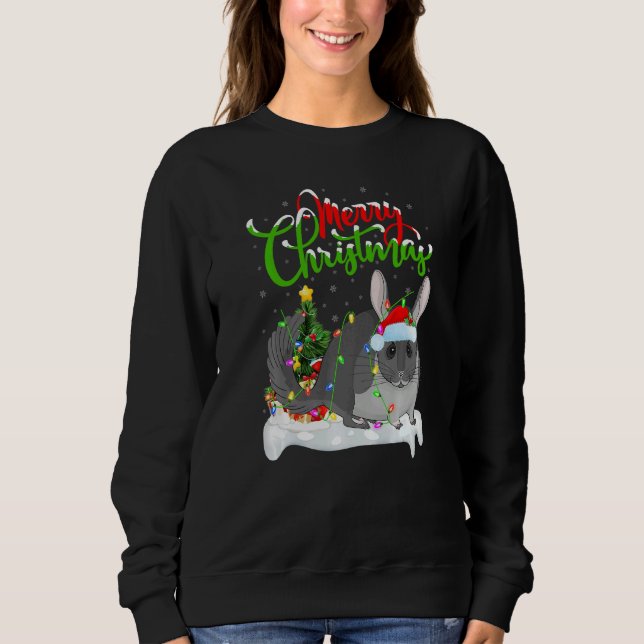 Sudadera Chinchilla  Xmas Decorations Santa Chinchilla Chri (Anverso)