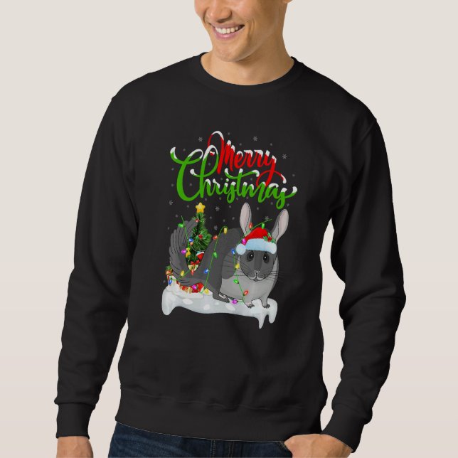 Sudadera Chinchilla  Xmas Decorations Santa Chinchilla Chri (Anverso)