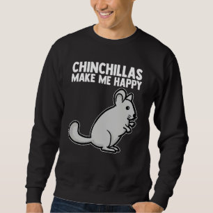Sudadera Chinchillas me hacen feliz rodent Pocket Mascota C