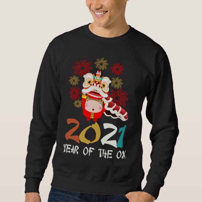 Sudadera Chinese New Year of the Ox 2021 clothes  for adult (Anverso)