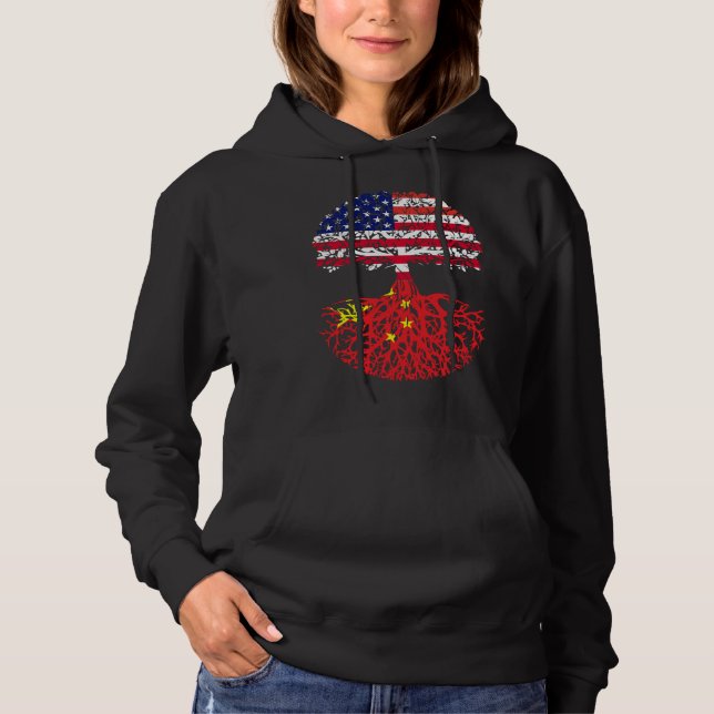 Sudadera Chinese Roots American China Flag Immigrant Citize (Anverso)