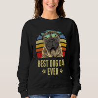 Chino Shar Pei Mejor Perro Papá Nunca Retro Sunset
