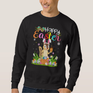 Sudadera Chipmunk Bunny Egg Hunting Funny Chipmunk Happy Ea