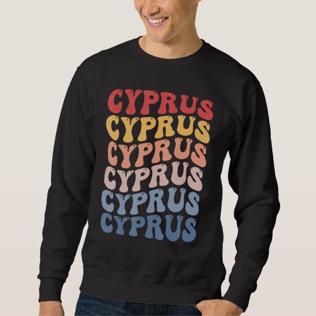 Sudadera Chipre Groovy Retro Chipriota (Anverso)
