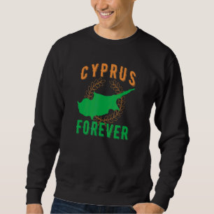 Sudadera Chipre Siempre Mapa De Contorno De Isla De País Ch