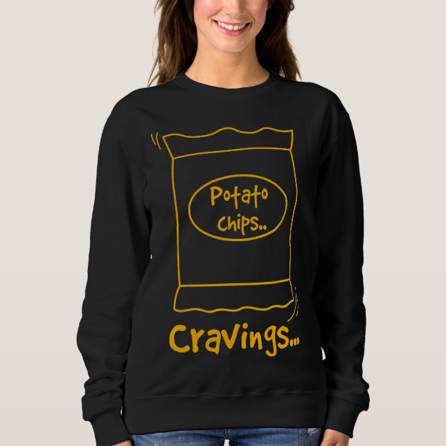 Sudadera Chips de patata antojadiza Snacks (Anverso)
