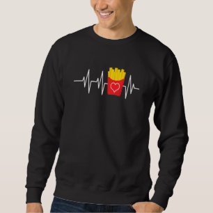 Sudadera Chips Love Heartbeat Ecg Heart Rate Frits Food