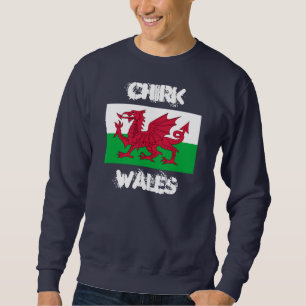 Sudadera Chirk, Gales con bandera galesa
