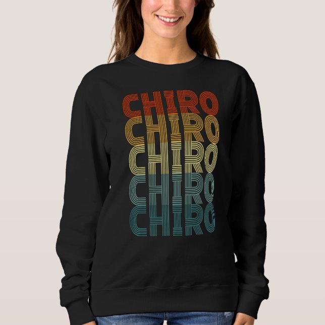 Sudadera Chiro Retro Chiropráctico Terapia De La Espina Tra (Anverso)