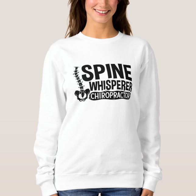 Sudadera Chiropráctico quiropráctico de susurros de columna (Anverso)