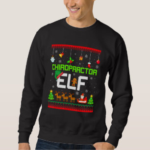 Sudadera Chiropractor Elf Funny Chiro Chiropractico Ugly Xm