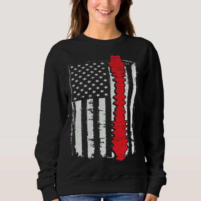 Sudadera chiropractors USA Flag spines for chiropractic (Anverso)