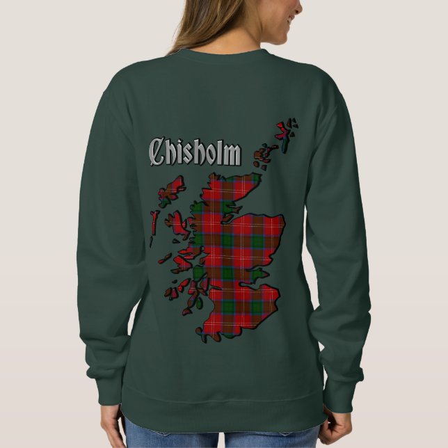 Sudadera Chisholm Clan Badge & Tartan w/Motto Women's (Reverso)
