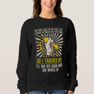Sudadera Chiste de matrimonio de ingeniero eléctrico Constr