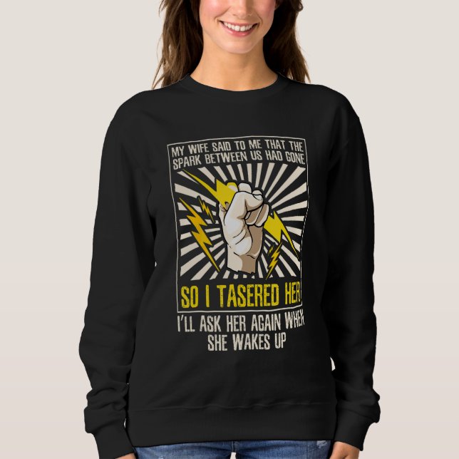 Sudadera Chiste de matrimonio de ingeniero eléctrico Constr (Anverso)