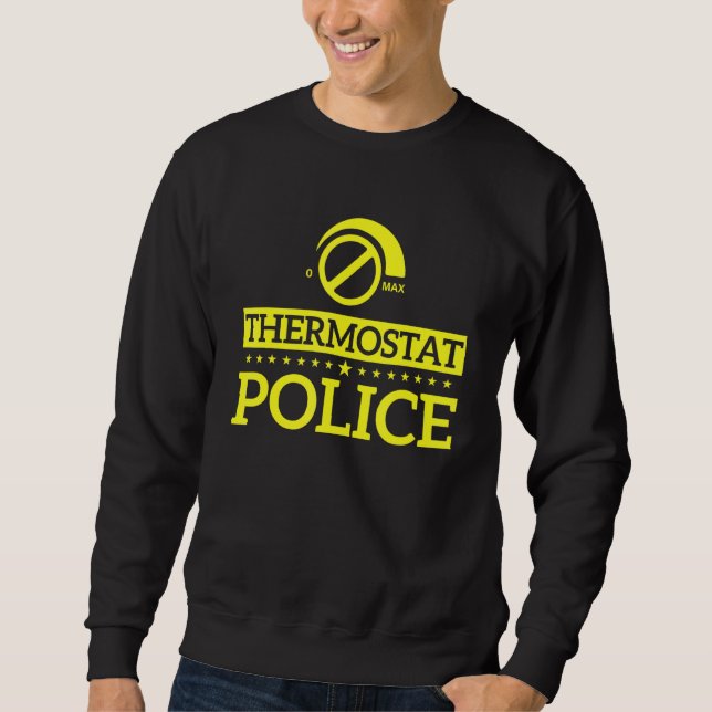 Sudadera Chiste del Día del Padre de la Policía Termostata (Anverso)