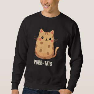 Sudadera Chiste vegetariano de patata de gato Purr-Tato Kaw