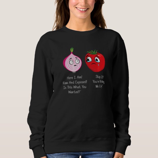 Sudadera Chistes de Onion & Tomato Pun (Anverso)