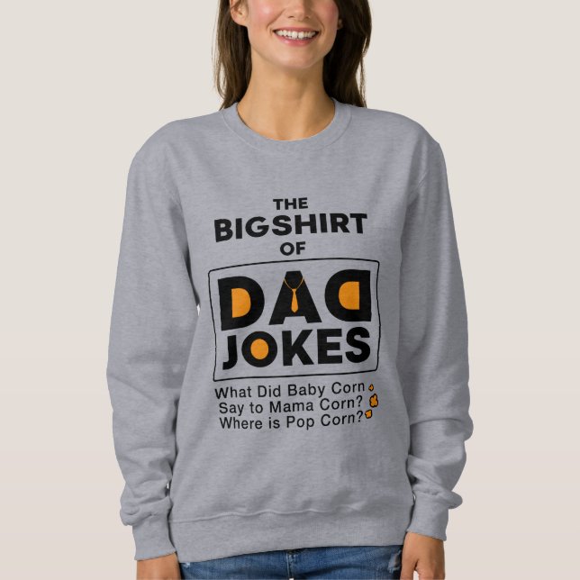 Sudadera Chistes de papá maravillosos diseñan tipografía de (Anverso)