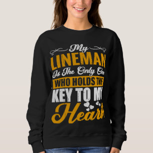 Sudadera Chistes sarcásticos Lineman Girlfriend Wife