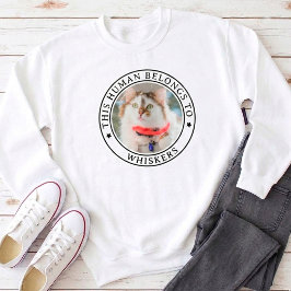 Sudadera Chistoso Este Humano Pertenece al Gato Foto de Mas