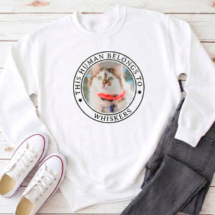 Sudadera Chistoso Este Humano Pertenece al Gato Foto de Mas