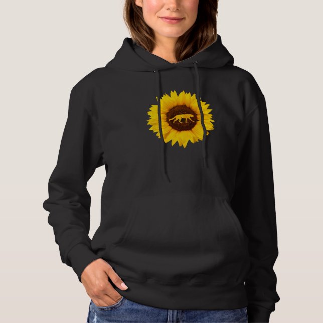 Sudadera Chita Para Hombres Mujeres Cougar Canino Girasol (Anverso)