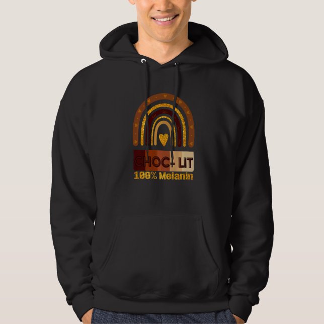 Sudadera Choc Lit 100 Melanin Black Pride History Bhm Afric (Anverso)