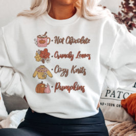 SUDADERA CHOCOLATA CRUNCHY TEMÁTICO DE OTOÑO DEJA ACOGEDOR