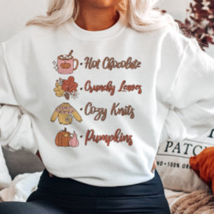 SUDADERA CHOCOLATA CRUNCHY TEMÁTICO DE OTOÑO DEJA ACOGEDOR