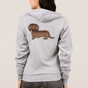 Sudadera Chocolate Brown Larga Cabello Dachshund Perro de l