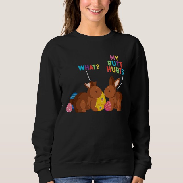 Sudadera Chocolate Bunny Easter Day Basket  Teens My Butt H (Anverso)