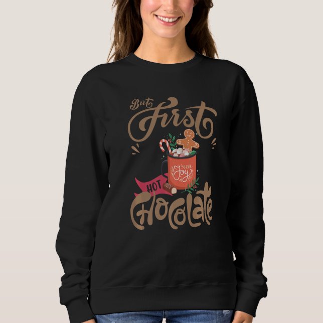 Sudadera Chocolate Caliente Bebida de Chocolate Leche Choco (Anverso)