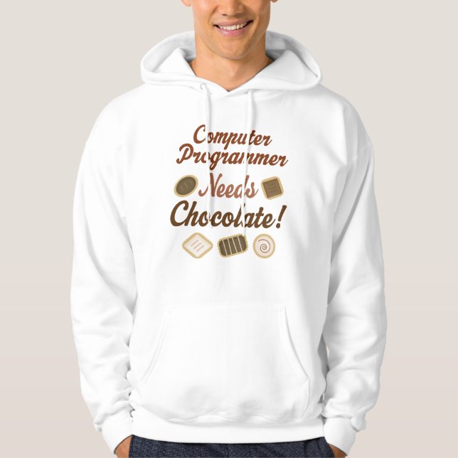 Sudadera Chocolate del informático (Anverso)