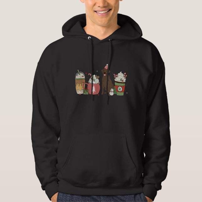 Sudadera Chocolate Lab Café Latte Navidades de invierno Per (Anverso)