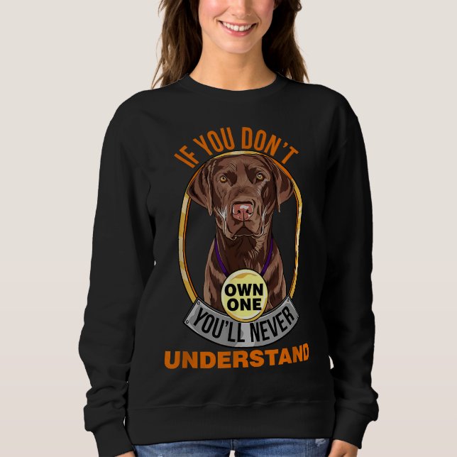 Sudadera Chocolate Lab Chocolate Labrador (Anverso)