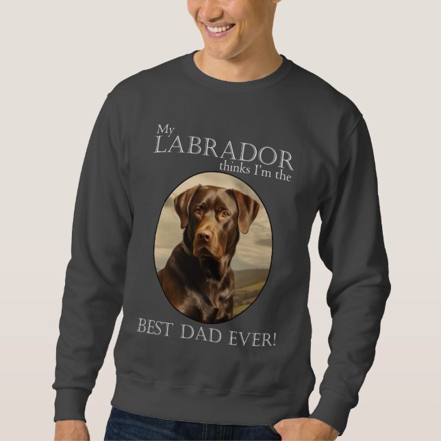 Sudadera Chocolate Lab Dad (Anverso)