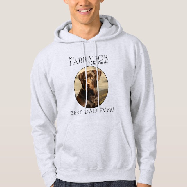Sudadera Chocolate Lab Dad (Anverso)