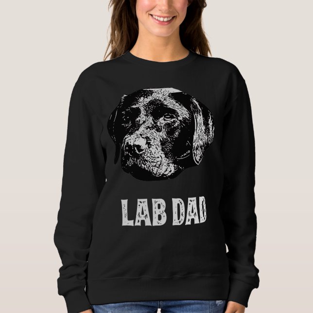 Sudadera Chocolate Lab Dad Labrador Retriever (Anverso)