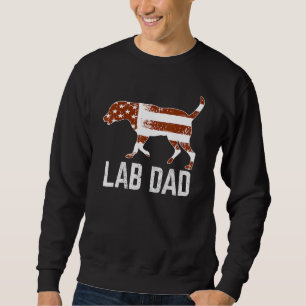 Sudadera Chocolate Lab Dad Vintage Patriotic Labrador Ameri