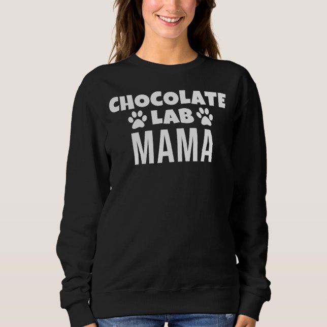 Sudadera Chocolate Lab Mama (Anverso)